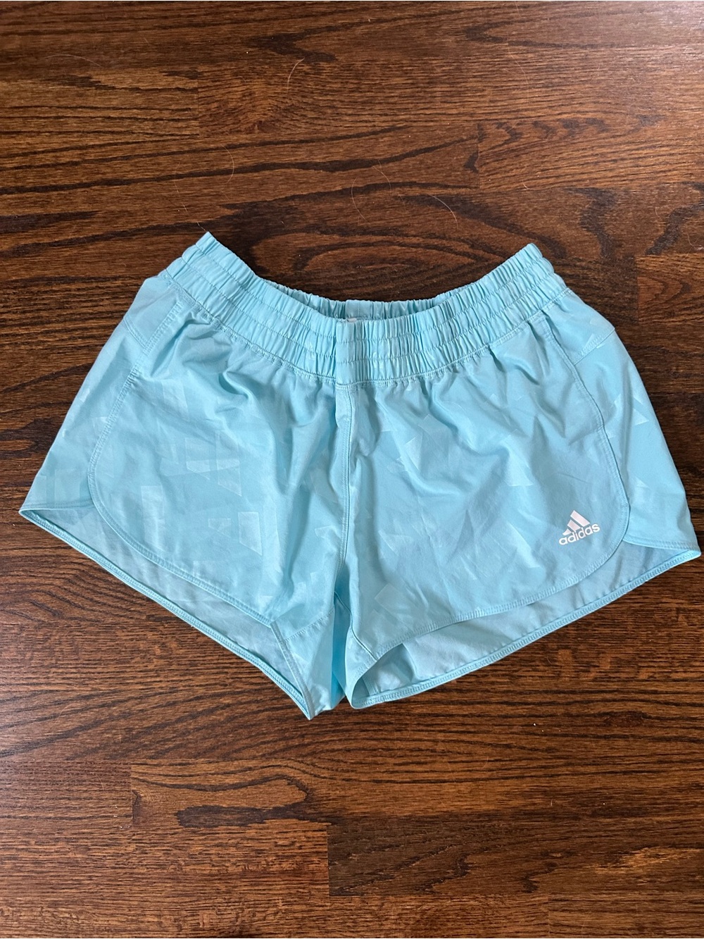 adidas Sky Blue Athletic Aeroready Shorts, Woman’s medium NWOT
